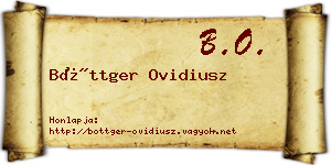 Böttger Ovidiusz névjegykártya